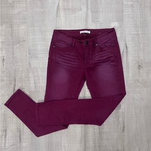 Red Burgundy BCBG straight leg jeans size 27